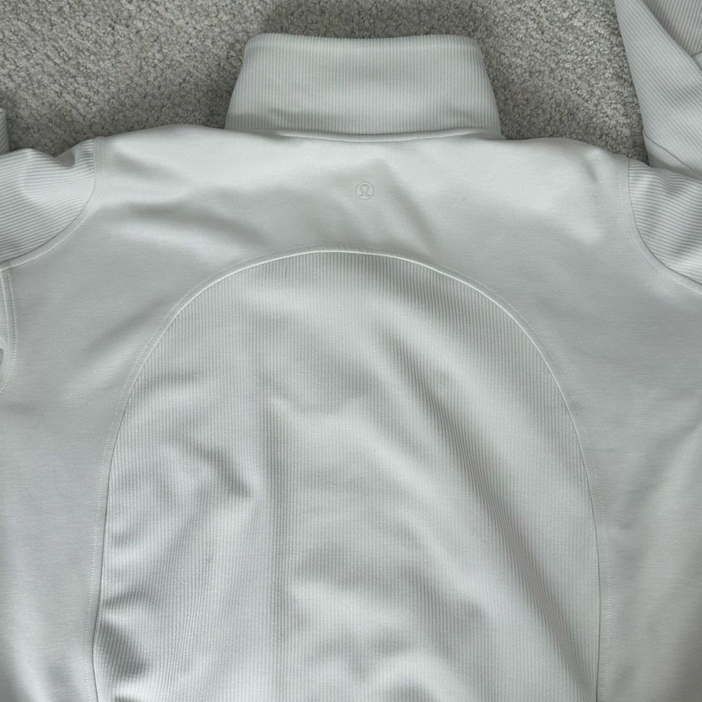 lululemon athletica Softstreme Ribbed Half-Zip Sweatshirt - Bone - Picture 5 of 5